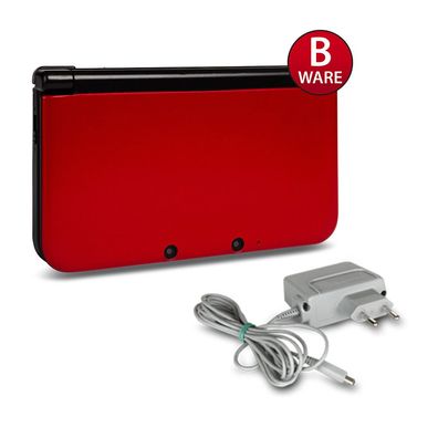 Nintendo 3DS XL Konsole in Rot / Schwarz mit Ladekabel #13B