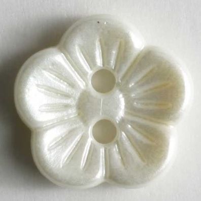 Knopf - Blume - weiß