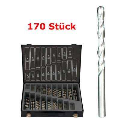 Projahn Spiralbohrer Set DIN 338 HSS-G D1-10mm 170 Stück in Box
