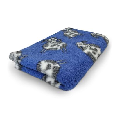 Vet Bed Hundedecke Hundebett Schlafplatz 150 x 100 cm Woolly Cow blau