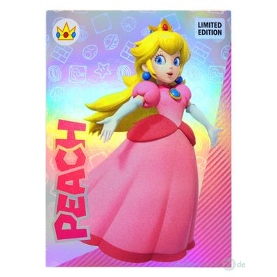 Panini Super Mario Sticker - Play Time - Limited Edition Card - Peach Gold Karte