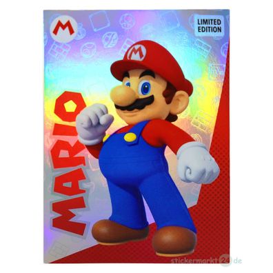 Panini Super Mario Sticker - Play Time - Limited Edition Card - Mario Gold Karte