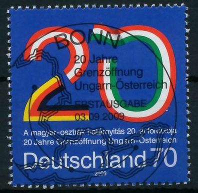 BRD BUND 2009 Nr 2759 ESST zentrisch gestempelt X84890A