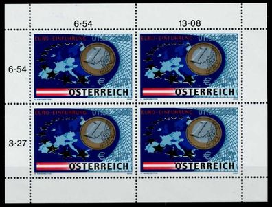 Österreich BLOCK Kleinbogen Nr 2368 postfrisch Kleinbg SD004D2