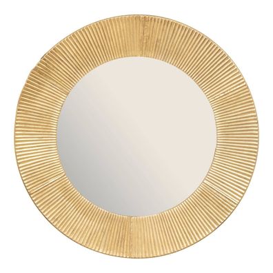 Spiegel mit goldenem Metallrahmen MILDA, rund, Ø 90 cm
