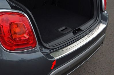Chrom Ladekantenschutz Edelstahl mit Abkantung für FIAT 500 X