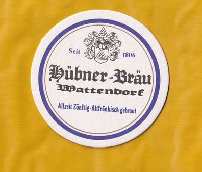 Hübner - Bräu Wattendorf - ein ungebrauchter Bierdeckel