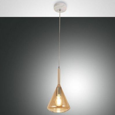 Fabas Luce 3582-40-125 Pendelleuchte Tris amber weiss E27