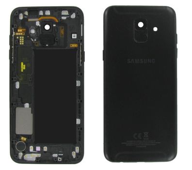 Original Samsung Galaxy A6 2018 A600 Akkudeckel Rahmen Black Sehr Guter Zustand