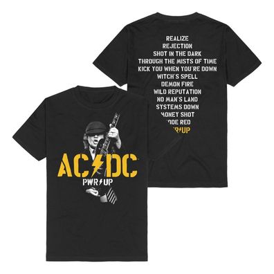 AC/ DC - PWRUP Angus Tracklist - T-Shirt - Größe / Size M-L-XL-XXL - Neu