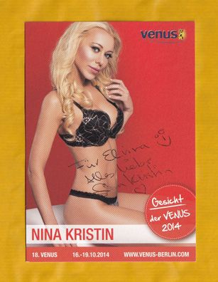 Nina Kristin (Erotikmodel und Sängerin ) - persönlich signiert