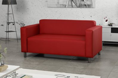 FURNIX 2-Sitzer LUKKA elegantes Wohnzimmersofa Couch B146xH78xT70 MA160 Rot