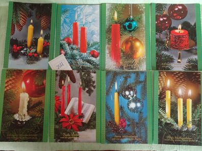 8 alte Postkarten AK ilo Amag Albrecht & Meister West Germany Color Weihnachten