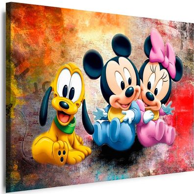 Leinwand Bilder Film Cartoons Disney Micky Maus für Kinderzimmer Kunstdruck