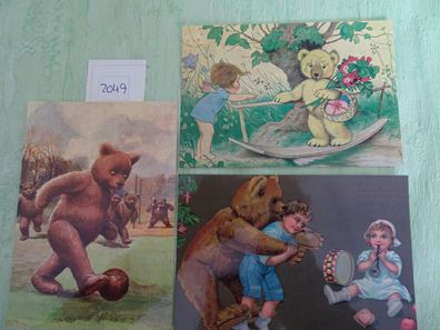Postkarten AK Niesje Wolters van Bemmel Teddybären Kinder