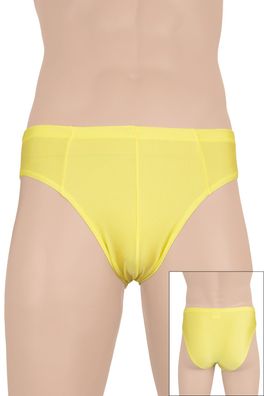 Herren Slip Gelb elastisch hauteng stretch shiny glänzend Unterhose elastisch