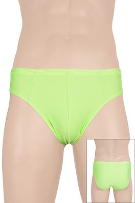 Herren Slip Neongrün elastisch hauteng stretch shiny glänzend Unterhose elastisch