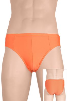 Herren Slip Orange elastisch hauteng stretch shiny glänzend Unterhose elastisch
