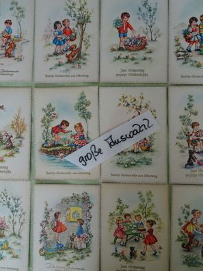 alte Postkarten AK Amag Albrecht Meister Serie 20 Kinder Geburtstag Namenstag