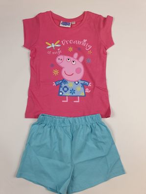 NEU Peppa Pig Wutz Shorty Set Pyjama Schlafanzug Gr. 98/104 110/116 122/128