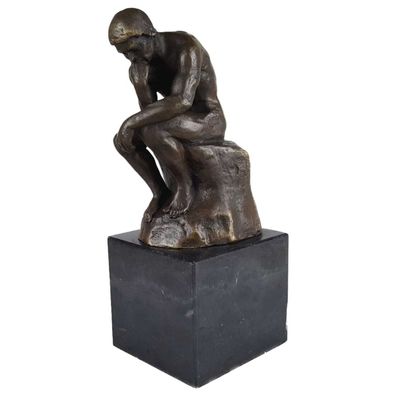 vianmo Bronze Skulptur Figur Bronzeskulptur Bronzefigur Der Denker nach Rodin #45965