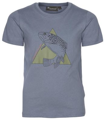 Pinewood 6518 Fish Kids T-Shirt Shadow Blue (360)