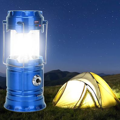 Tragbare LED-Campinglaterne - ultrahelle USB-wiederaufladbare Solarbatteriebetriebene