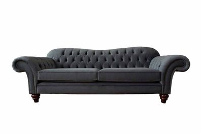 Chesterfield 3 Sitzer Textil Design Sofa Couch Polster Couchen Luxus