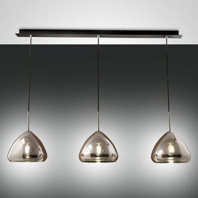 Fabas Luce 3667-48-138 Pendelleuchte Glow 3-flammig verchromt schwarz E27