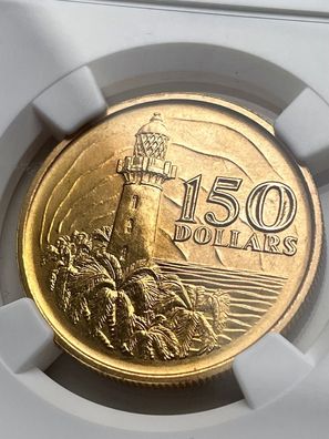 Singapur - 150 Dollars Founding of Singapore - Gold - NGC MS66