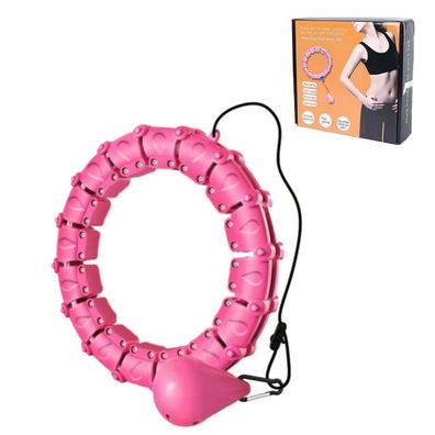 Heikoeco® Smart Hula-Hoop, Bauchtraining, verstellbar, Taillenumfang bis 105cm Rosa