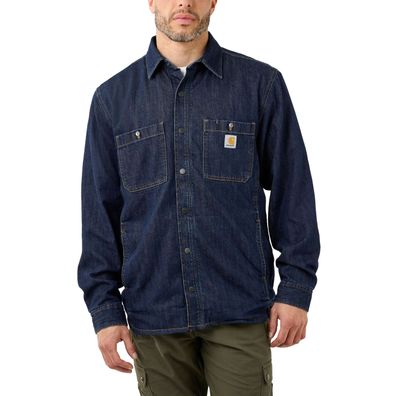 Carhartt denim fleece lined snap front shirt Modell 105605