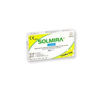 Solmira® Covid19 &; Influenza A/ B & RSV Antigen Combo Test Selbsttest CE2934