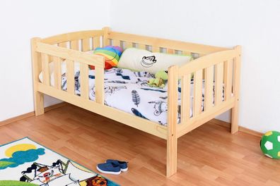 Kinderbett / Juniorbett Kiefer massiv Vollholz natur 96, inkl. Lattenrost - 90 x