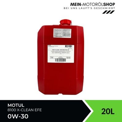 Motul 8100 X-Clean + EFE 0W-30 20 Liter