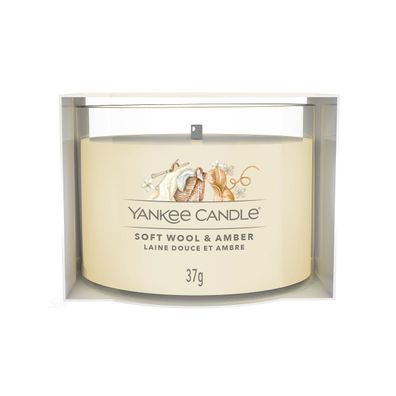 Yankee Candle Soft Wool & Amber Votivkerze im Glas 37 g
