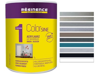 Resinence Colorsine Acrylharz auf Wasserbasis 500 ml oder 1 L Innen Aussen