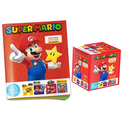 Panini Super Mario Sticker - Play Time (2023) - 1 Album + 1 Display Sammelsticker