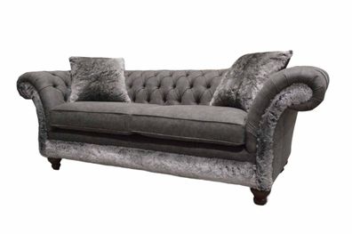 Chesterfield Sofa 3 Sitzer Polster Couch Klassische Stoff Couchen Textil