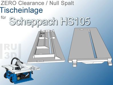 Tischeinlage f. Scheppach HS 105 ZERO Gap, Null Spalt, Einlegeplatte