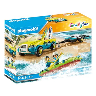 Playmobil 70436 Strandauto mit Kanuanhänger Urlaub Strand Meer Boot WasserSport
