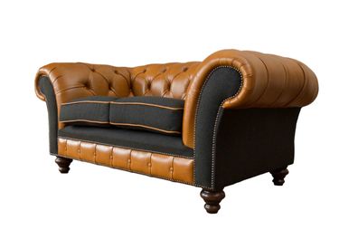 Chesterfield Ledersofa Sofa Couch Polster 2 Sitzer Textil Sofas Couchen