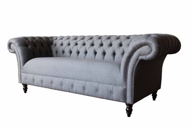 Chesterfield Sofa 3 Sitzer Couch Polster Luxus Textil Couchen Sofas