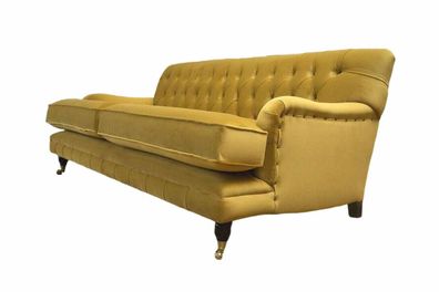 Sofa 3 Sitzer Gelb Polstersofa Wohnzimmer Elegantes Design Klassische
