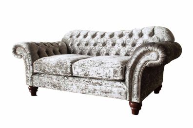 Chesterfield Polster Textil Sofa 2 Sitzer Sofa Design Luxus Stoffsofas
