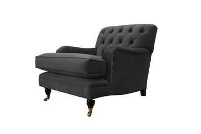Chesterfield Sessel Couch Polster 1 Sitzer Design Couchen Textil Neu