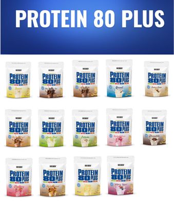 Weider Protein 80 Plus 500g Beutel hochwertige Eiweißmischung Proteinshake