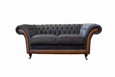 Chesterfield Luxus 2 Sitzer Couch Polster Sofa Zweisitzer Leder Couchen