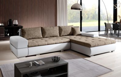 FURNIX Arzo Sofa L-Form Eckcouch Schlafsofa Couch mit Schlaffunktion MA120-BE03
