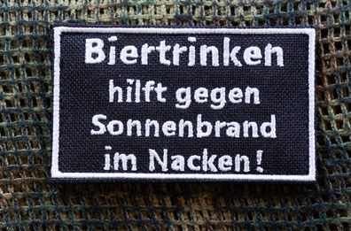 Patch: "Biertrinken hilft gegen Sonnenbrand im Nacken" (mehrere Varianten)